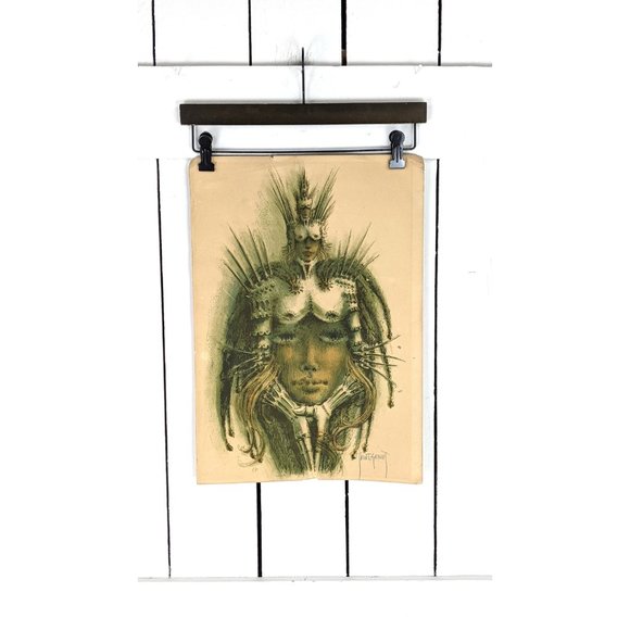 Francis de Lassus Saint Geniet "Untitled-Head" lithograph, signed Artist Proof - Picture 3 of 9